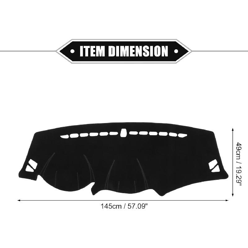 Car Dashboard Cover Compatible for Hyundai Tucson 2010-2015, Polyester Black Dash Cover Sunshade
