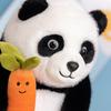 Stuffed Doll Multi Size Panda Plush Toy With Carrot Soft Black White Cute Sitting Room Decor Holiday Surprise Gift Collection