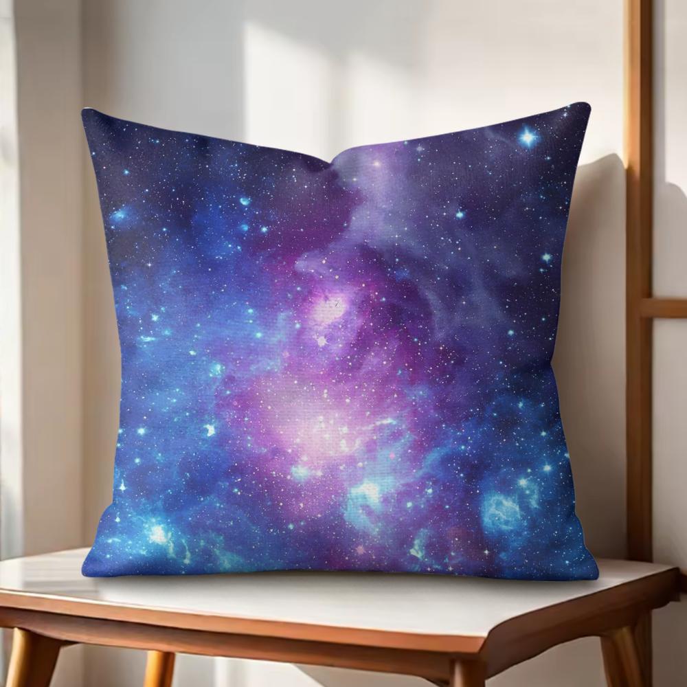 Starry Sky Cushion Cover Natural Linen Organic Fabric DoubleSided Printing Couch Pillow Covers Home Decor Gift