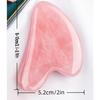 High-quality natural rose quartz heart-shaped massage tool, a soothing and smooth facial and body gua sha board for couples