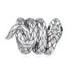 WOSTU Real 925 Vintage Silver Lion Crown Charm Flying Dragon Charm Phoenix Snake Bead Fit Bracelet DIY Jewelry Making