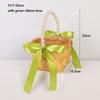 with Pearl Hand-held Weaving Flower Basket Vegetable Fruit Flowers Holder  Living Room Decoration