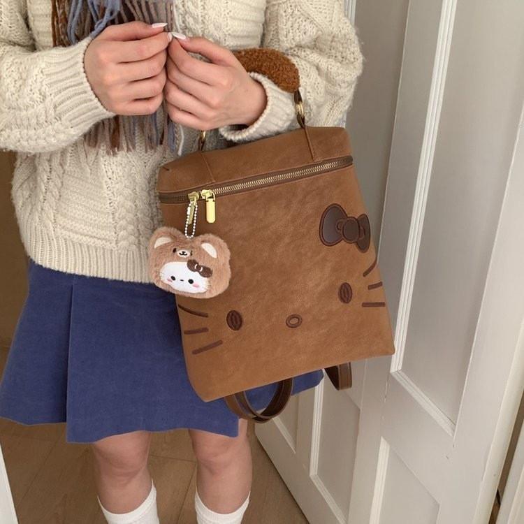 Retro Hello Kitty Backpack With Spacious Design For Teens And Women
