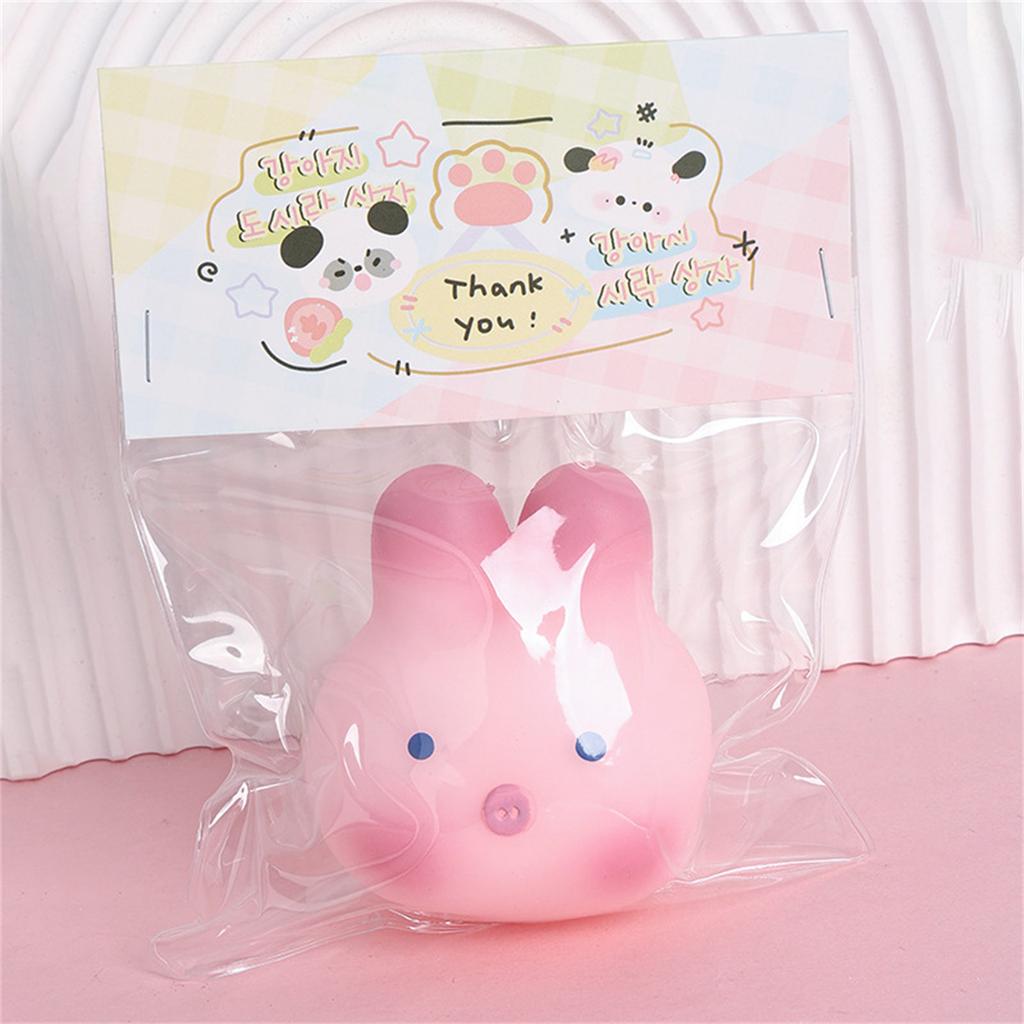 Stress Relief Squeezable Rabbits Pig Toy Portrable Accessory for Kids and Adults Soft Materials for Comfortable Touch