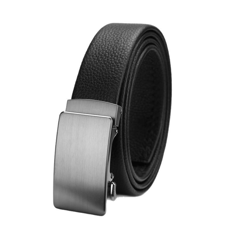 Men'S Belt Leather Travel Business First Layer Belt Casual Versatile Automatic Buckle Belt Men