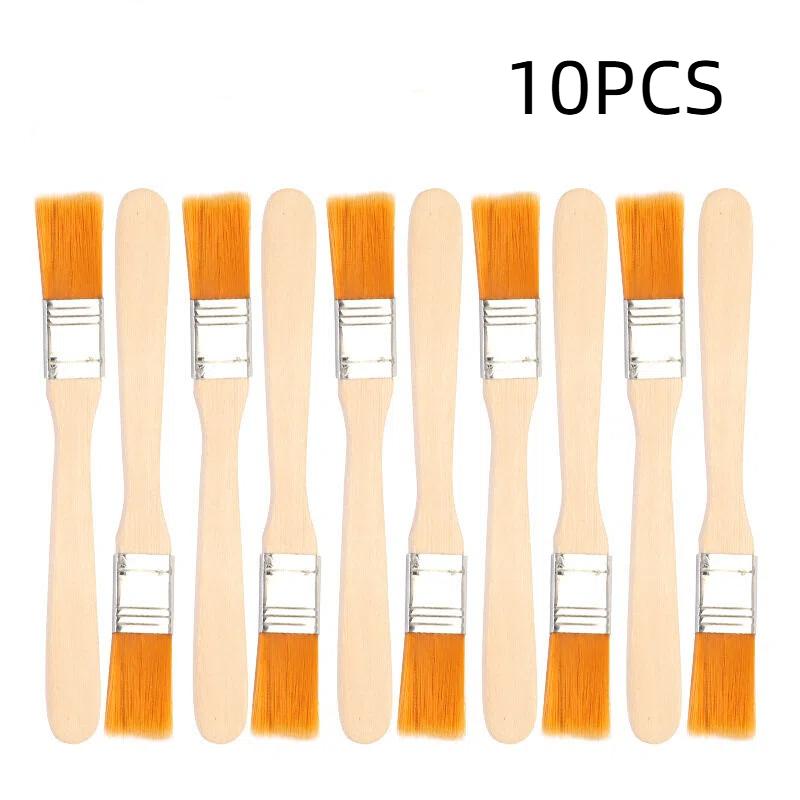 10Pcs Hair Painting Brushes Set Nylon Bristle Acrylic Oil Paint Brush Watercolor Drawing Art Supplies With Wood Handles