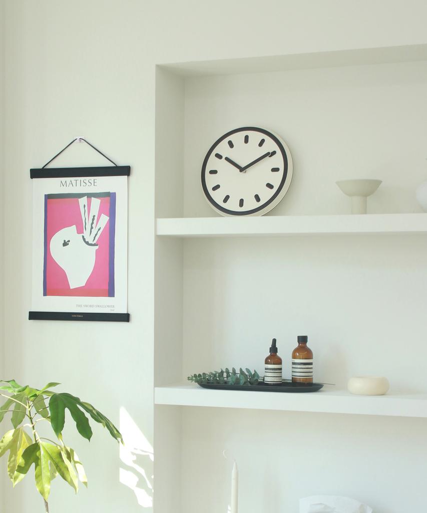 Peniche Line Wall Clock Silent Wall Clock Open-Type Clock 5 Colors