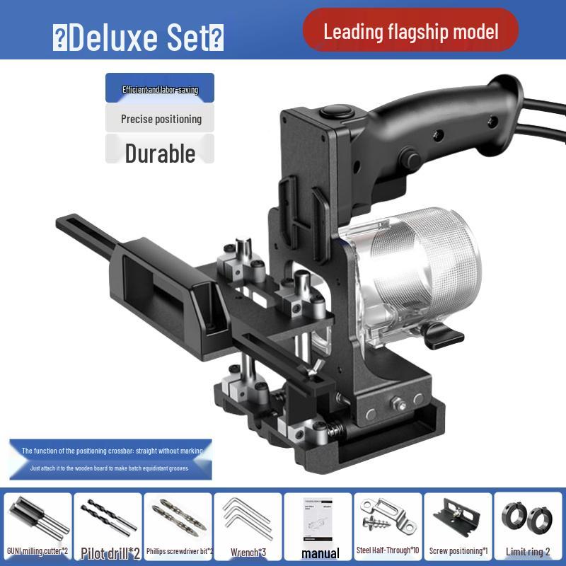 2-in-1 Woodworking Slotter & Trimmer Machine
