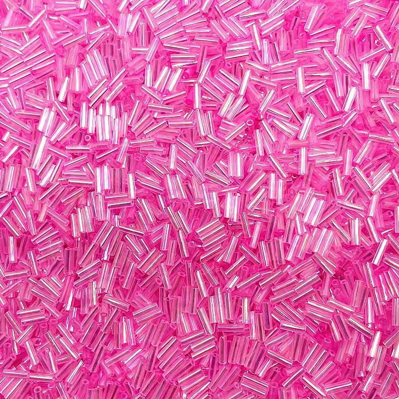 New 2*6.5mm 400pcs/lot Czech Cylindrical Glass Bugle Beads European Seed Long Tube Two Hole Loose Beads for Jewelry Making