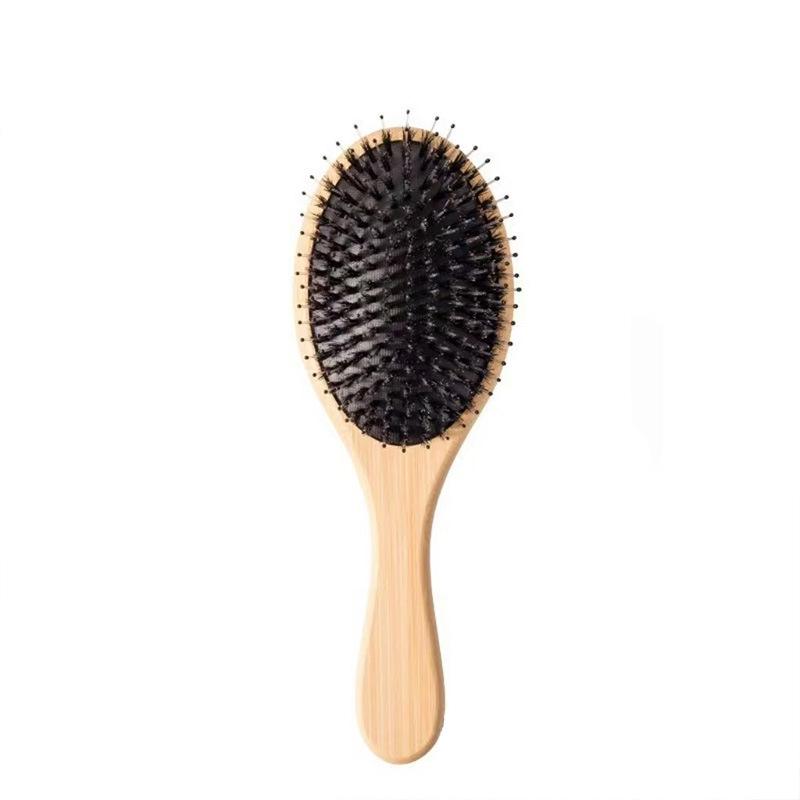 

Women s Pig Bristle Air Cushion Comb for Long Hair with Meridian Massage