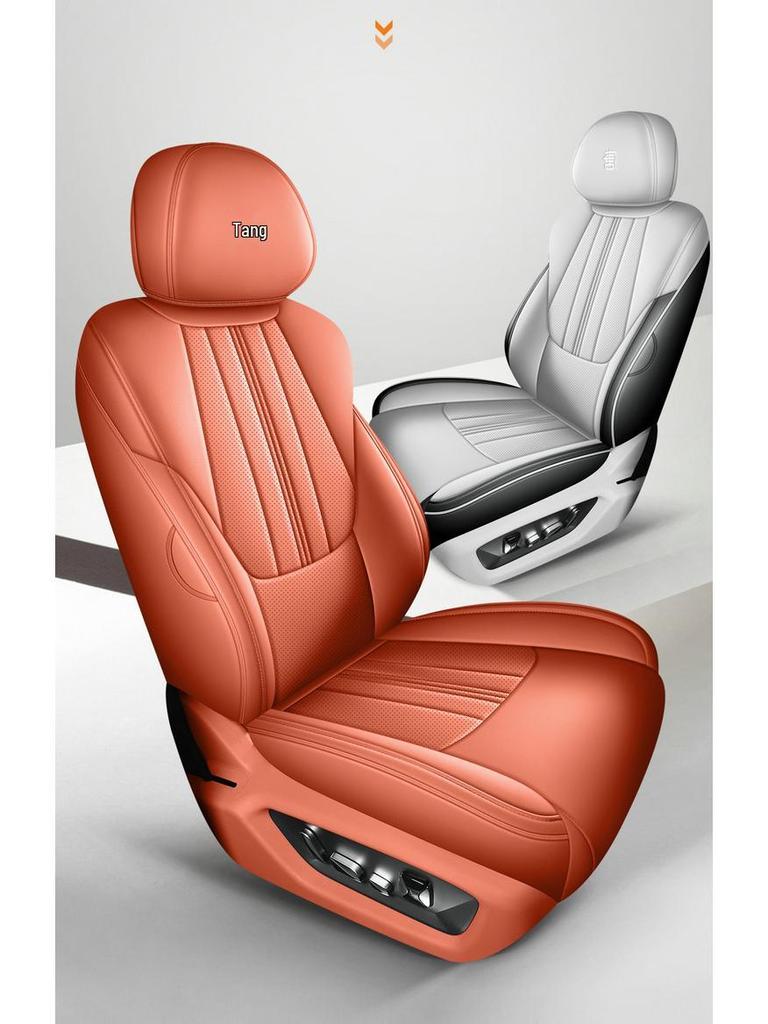 BYD Tang L Full Coverage DMI/EV Seat Covers - Breathable Perforated Cushions for All Seasons