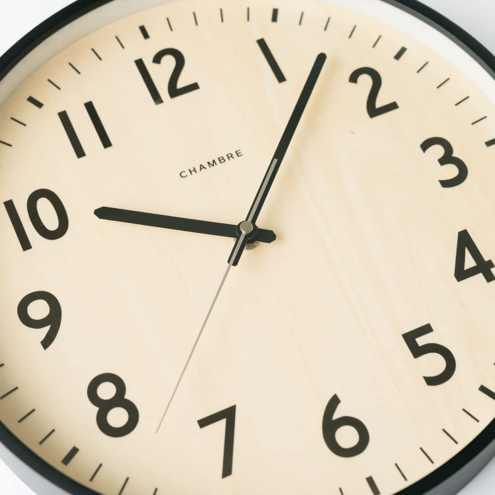 CHAMBRE SHAPELY CLOCK BLACK Clock CH-064BK Radio-controlled