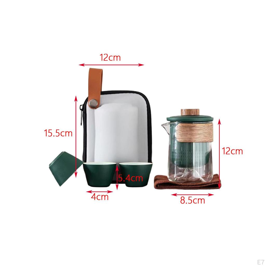 Ceramic Tea Set with Infuser And 3 Cups - Sleek Functional
