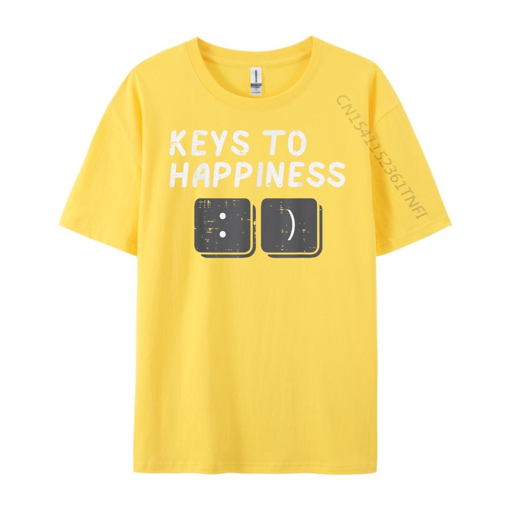 Keys To Happiness It Computer Tech Pun Women Graphic T Shirts Unisex Cotton Unisex Clothes