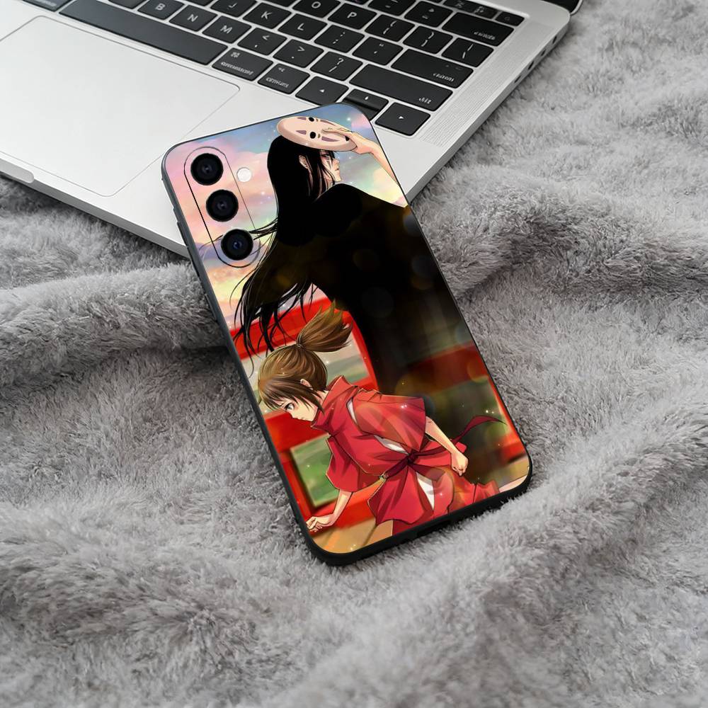 Hot-S-A-Spirited Away Phone Case For Samsung Galaxy A73,A71 A72,A70,A53,A52,A51,Soft Silicone Black Cover