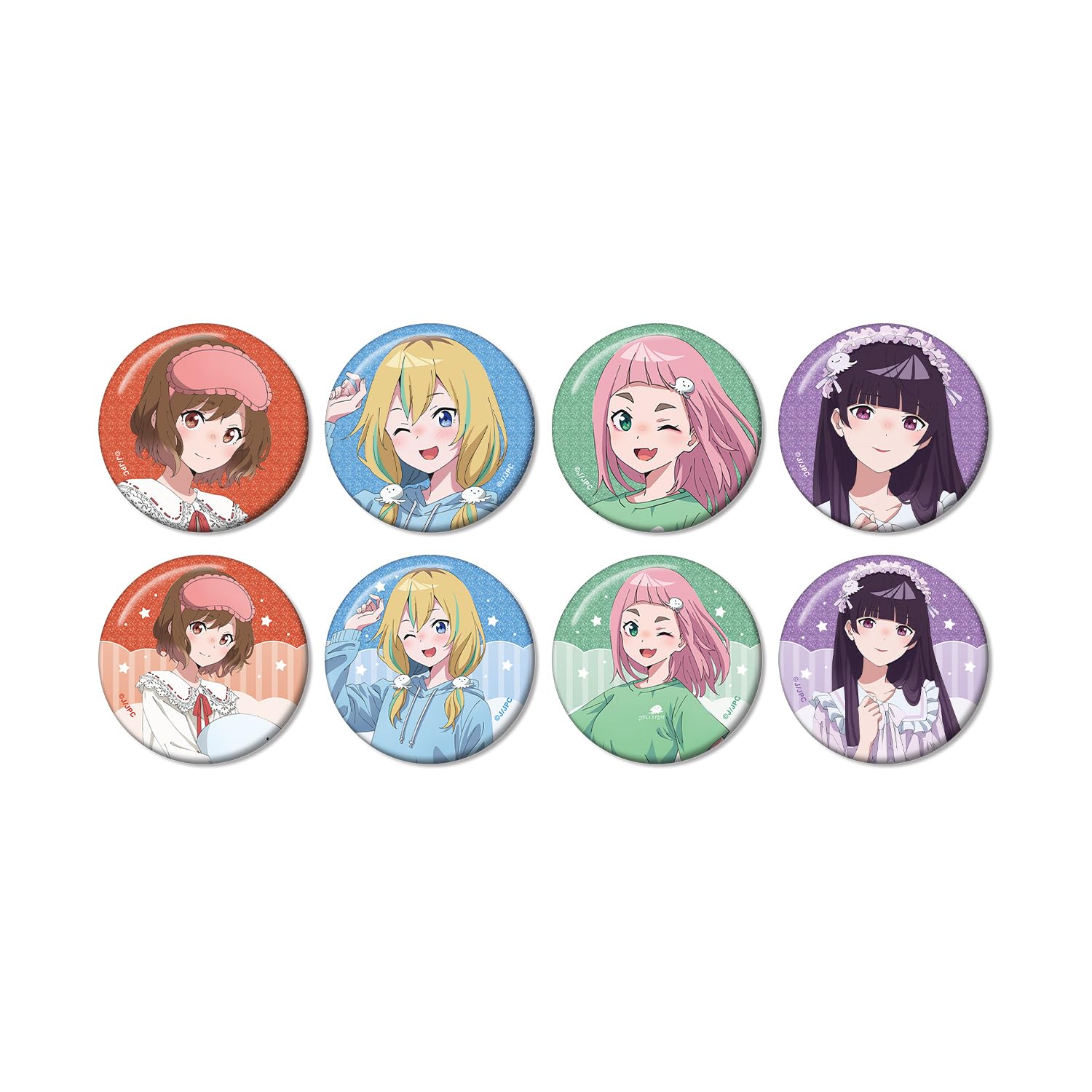 

Jellyfish Can t Swim at Night - Original Illustration: Sleepover Ver. Trading Glitter Can Badge Box of 8