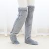 Long Coral Fleece Stockings Thicken Thigh High Socks Simple Plush Stockings Women  Men Women
