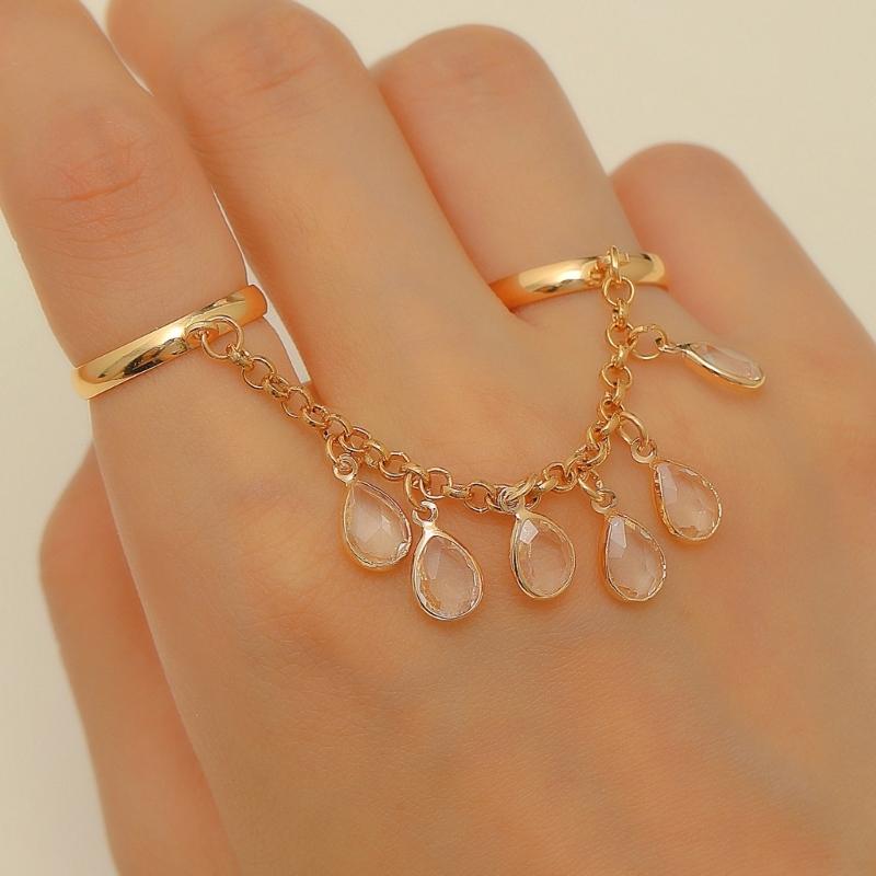 Elegant Adjustable Wedding Rings Dating Rings Geometric Fringe Opening Finger Jewelry Suitable for Woman and Man Present