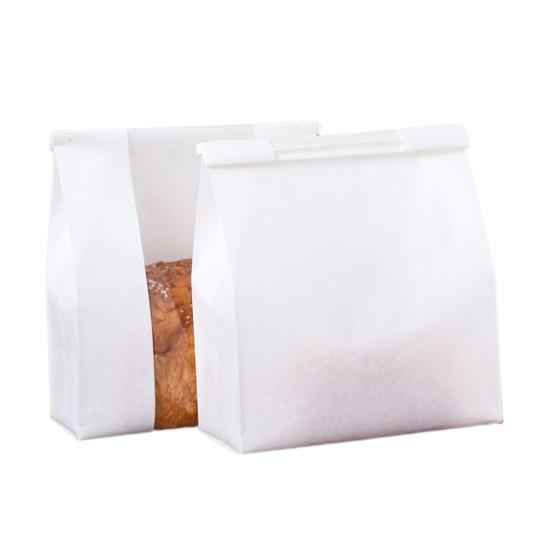 50 Stück Toastbeutel aus lebensmittelechtem Kraftpapier, Brotbeutel mit transparentem Fenster, langlebige Brotverpackungsbeutel für die Bäckerei