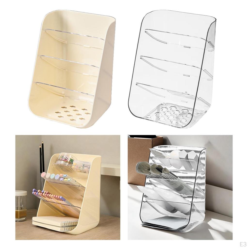 Desk Organizers Shelf Ladder Organizer Multiuse Makeup Brush Holder Cosmetic Storage Rack Table