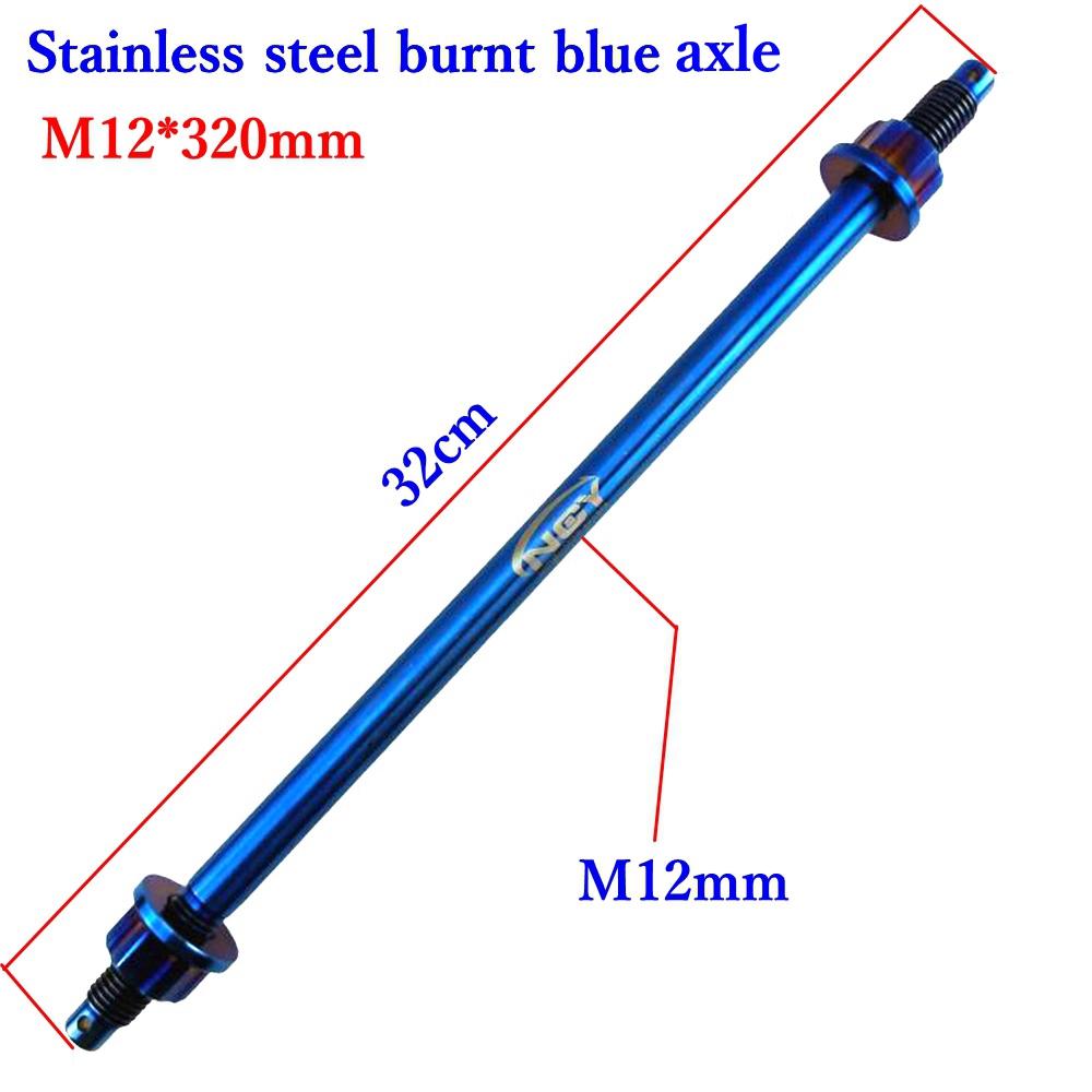 Multicolor M10/12 X220-360mm Motorcycle Front Wheel Shock Axle Medium Axle For Honda Yamaha RSZ JOG FORCE M3 Niu Scooter Parts