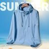 Herren Sommer Kapuzenjacke Sonnenschutz Tops Plus Schnelltrocknende Dünne Winddichte Jacke