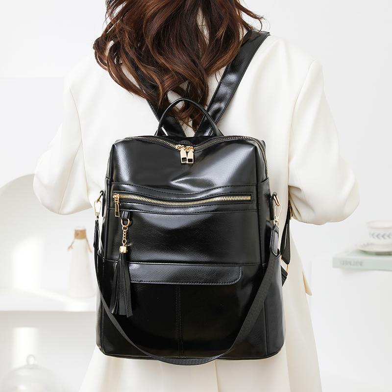 Women's Tassel Backpack Computer Bag Large Capacity Travel Backpack