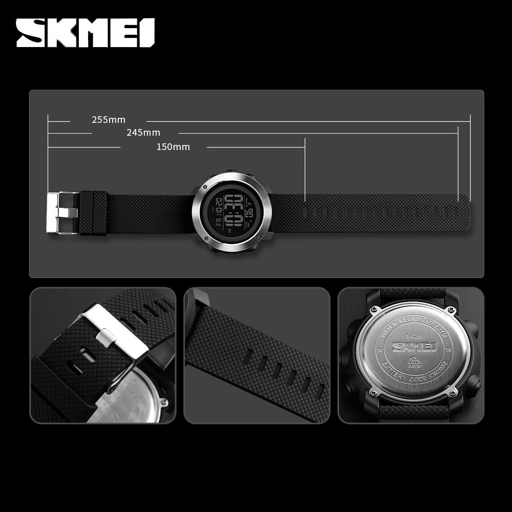 SKMEI 1426 Luxe Digitale Horloge voor Mannen Sport Waterdicht Elektronische Heren Polshorloges Stopwatch Wekker 1416 Reloj Hombre
