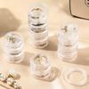 5Layer Jewelry Storage Box Transparent Round Makeup Storage Rack Plastic Bracelet Earring with Cover Organizer Boxes