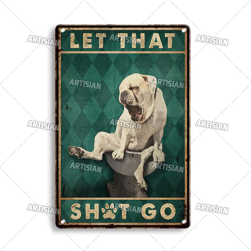 Artisian Bathroom Metal Sign Get Naked Tin Poster Dog Pet Funny Decorative Plate Washing Room Wall Decor Garage Bar Pub Club