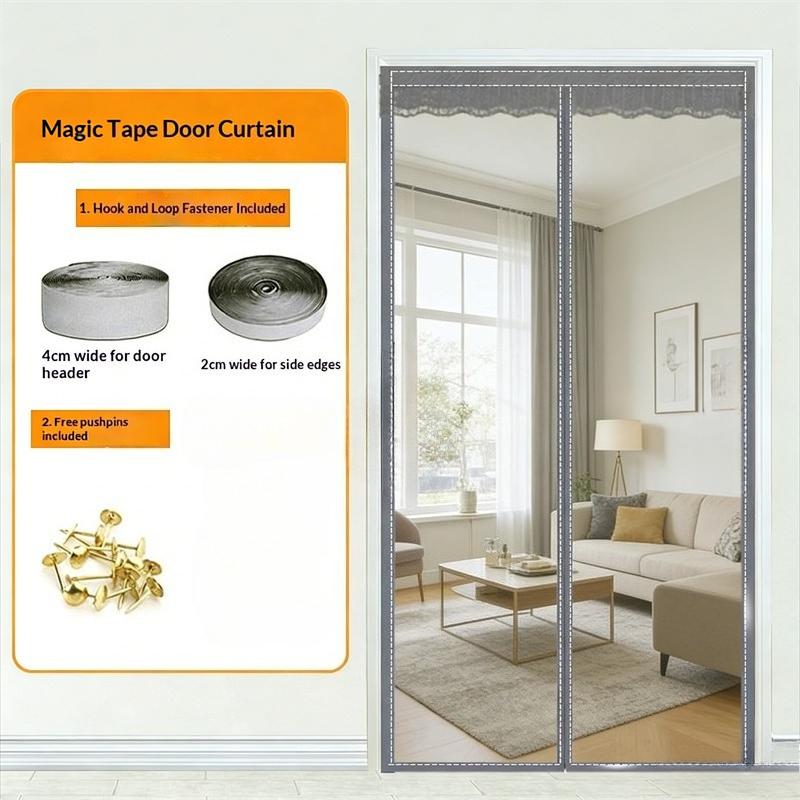 Magnetischer Türvorhang Maßanfertigung Moskitonetz Vorhang Fliegen Insekten Automatisches Schließen Unsichtbares Netz für Küche Innen Wohnzimmer
