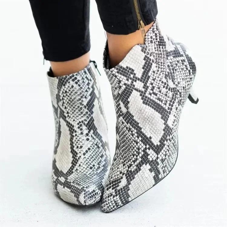 

Men Women Plus Size Boots PointedToe New PlusSize Size43 Ankle Leopard Pointed Toe Ladies Chunky High Heel Female Shoes Woman Footwear Boot 35