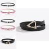 Y2k Ladies Triangular Buckle Laser Laser Dot Belt With Magnetic Closure For Trendy Looks