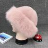 New Fur Hat Women Warm Snow Ski Cap Female Faux Fox Fur Thick Warm Winter Hat Lady Windproof Russian Hat Ear Warmer Bonnet