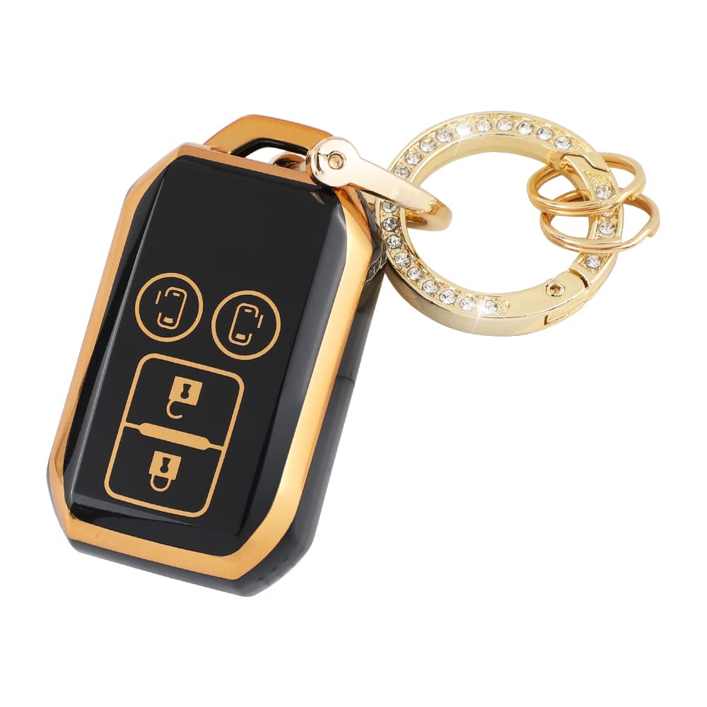 

Футвод Держатель для ключей с 4 кнопками для Suzuki Solio Spacia Jimny Hustler Swift Crosby Flare S чёрный