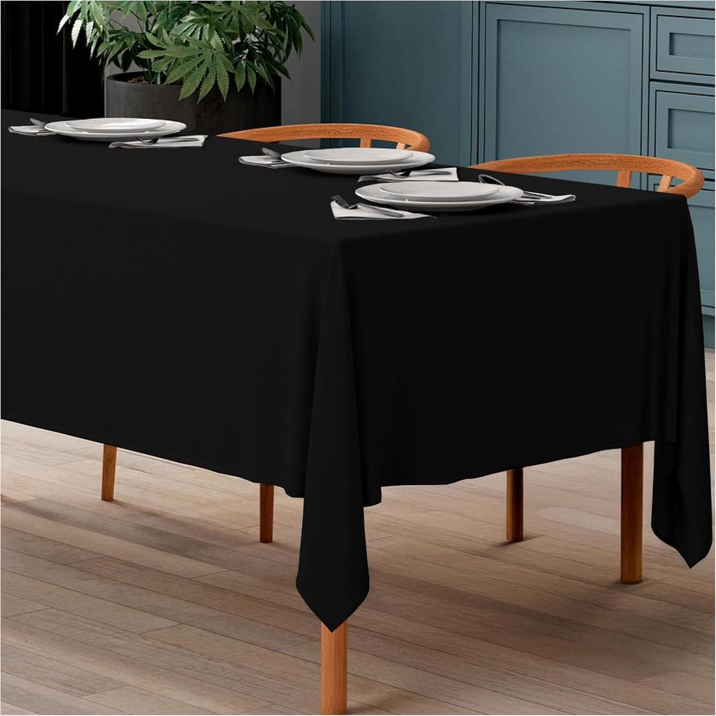 Solid Color Rectangle Tablecloth Dustproof Anti-scratch Dining Table Cover for Wedding Party Exhibition Advertising Decoration
