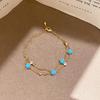 Sea Crystal Zirconia Water Drop Bracelet: Light Luxury Cool Style Jewelry for Women