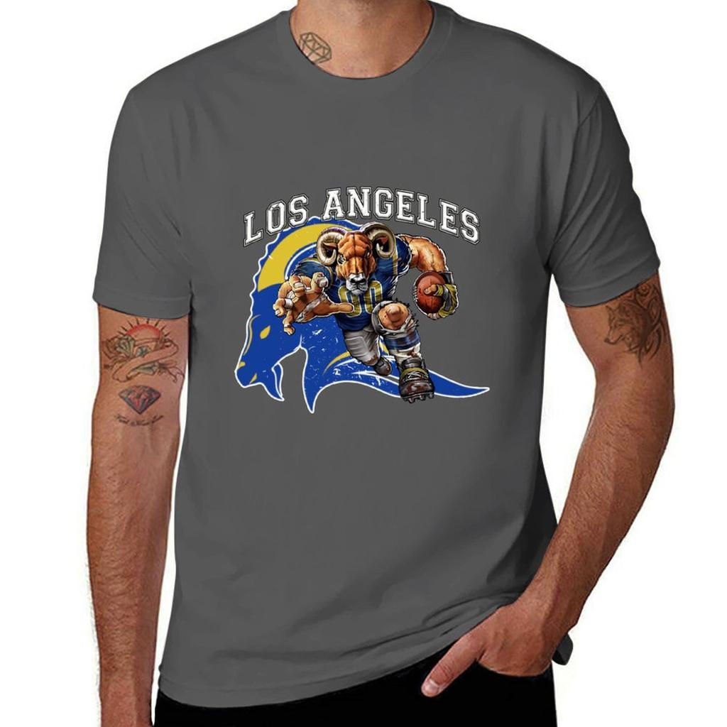 Los Angeles Football Tshirt Daily Wear Plain Short Sleeve Shirt