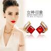 New Style Crystal Silver Needle Diamond Earrings Fashionable Temperament Decorative Stud Earrings for Women