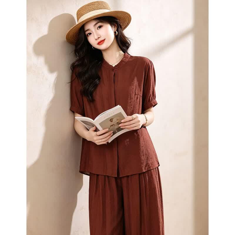 D.F.DEAR Women's Relaxed Summer Two-Piece Set