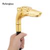 Golden Dog Sausage Dog Head Walking Cane Fashion Decorative Walking Stick Gentleman Elegant Cosplay Cane Knob Crosier 93cm