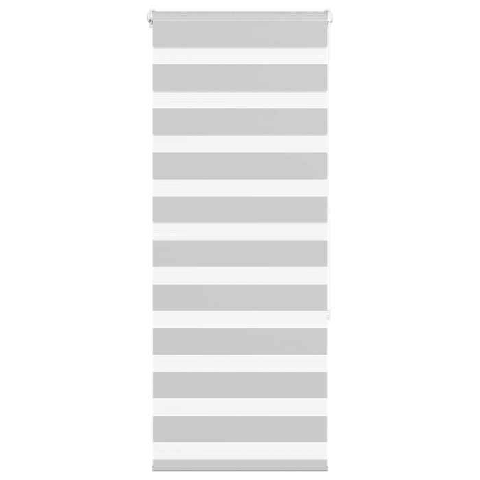 VidaXL Store zèbre gris clair largeur du tissu 60,9 cm polyester, store à enrouleur zébré, store zébré pour fenêtre, store 4014436