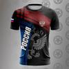 Classic Russian Emblem 3D Print T-shirt For Men Clothes Fashion Street Short Sleeve T Shirts Summer Casual Loose Russian Tee Top