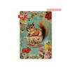 Vintage Metal Wall Art Squirrel Flower Decor