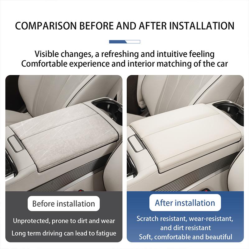 For DENZA D9 All series Central control armrest box cushion Leather height increasing pad Car interior accessories