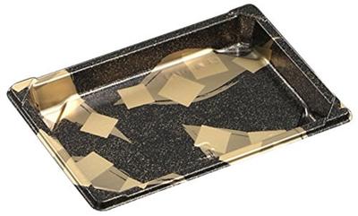 Chuo Kagaku Disposable Sushi Gold Made In Pack of X X Cm Containers, Large, Sand, Black, Japan, 50, Size Approx. 18.5 12.9 2.2