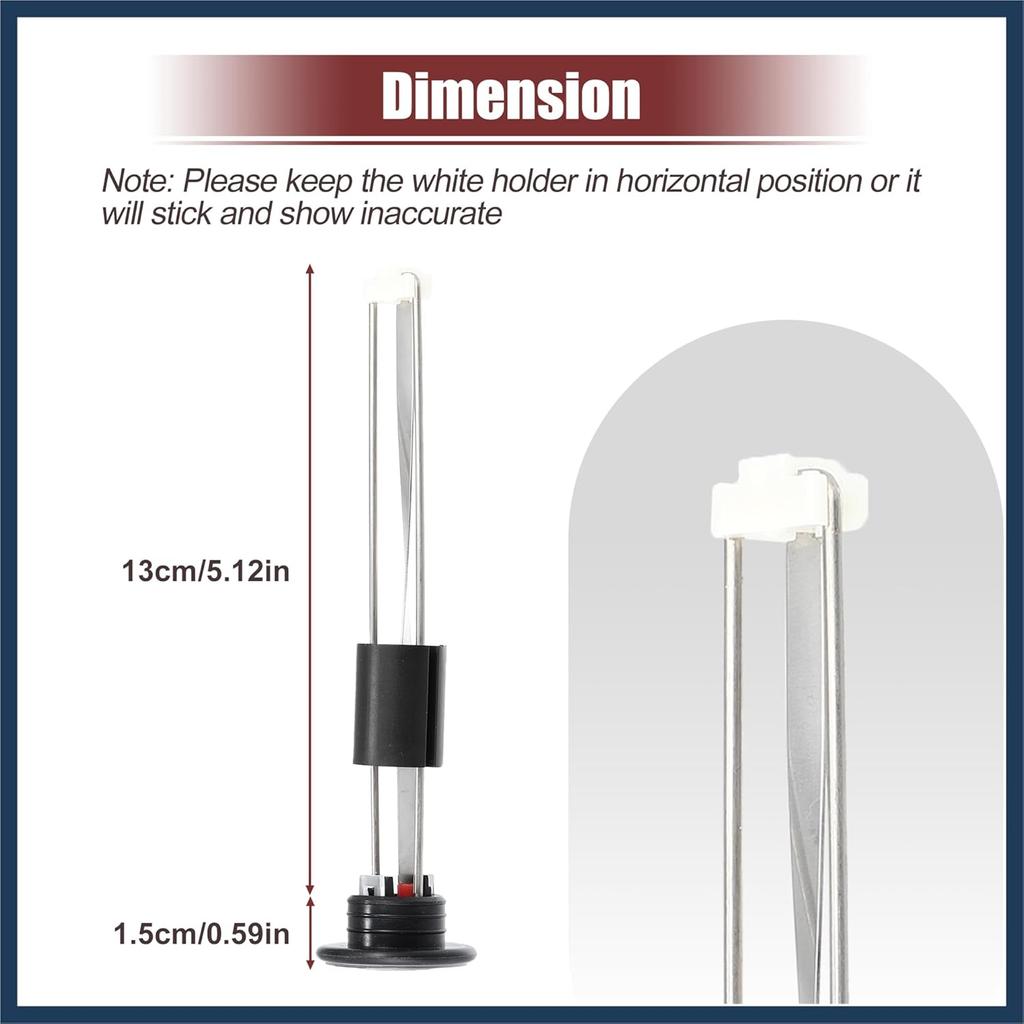 ATV Fuel Gas Tank Level Gauge Meter with Cap for Kawasaki Bayou 220 250 300 KLF for Kawasaki Prairie 300 400 KVF Replace 52005-1121 Gas Tank Gauge