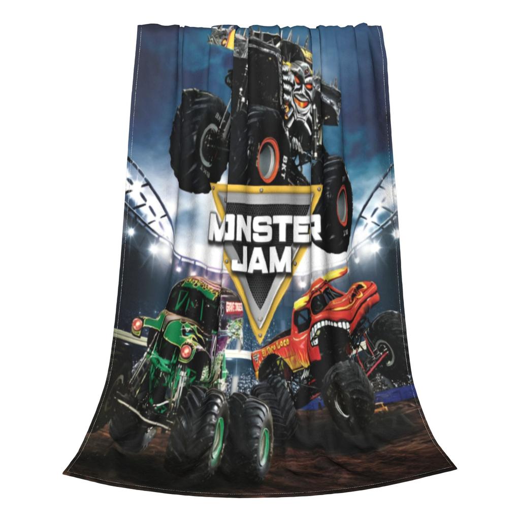 Bequeme Monster Jam Grave Digger Decke Merch Bettwäsche Dekorative Decke Überwurf Ultra-Weicher Samt für Draußen