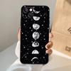 Moon Stars Space Phone Case For iPhone 17 Air 16 15 14 13 12 11 Pro Max 12 13 mini 15 16 Plus 16e Cover Coque