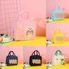 Large Capacity Cartoon Bento Bag Oxford Cloth Lunch Tote Insulated Storage Canvas Lunch Box Bag